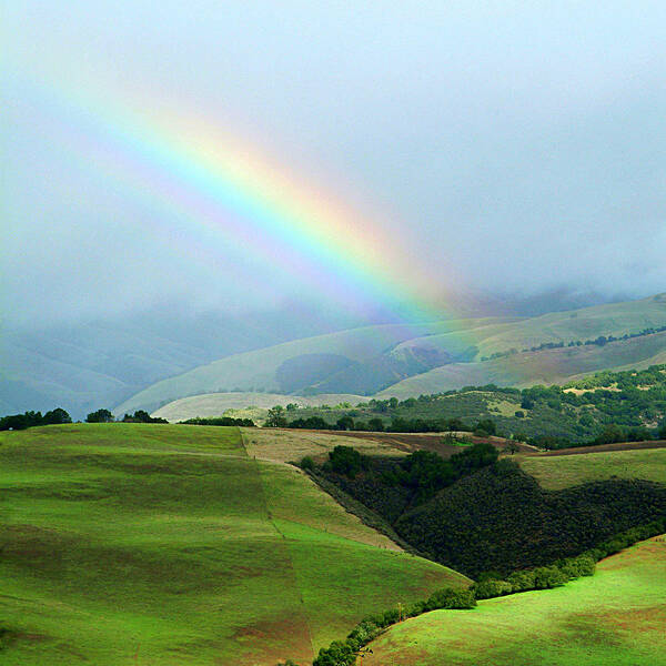 Rainbow Art Print featuring the photograph Carmel Valley Rainbow by Charlene Mitchell