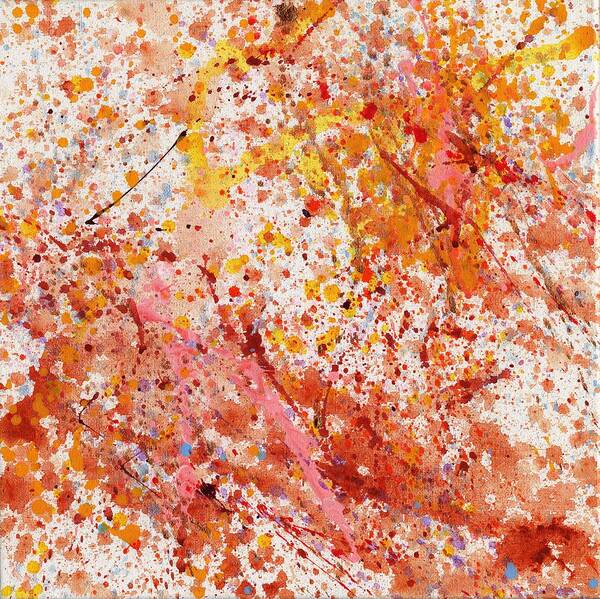 Splatter Art Print featuring the painting Carotene by Phil Strang