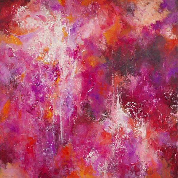 Radiant Abstract Painting Art Print featuring the painting Celebration by Karen Kennedy Chatham