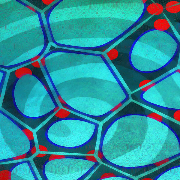 Painting Art Print featuring the painting Cell Abstract 6a by Edward Fielding