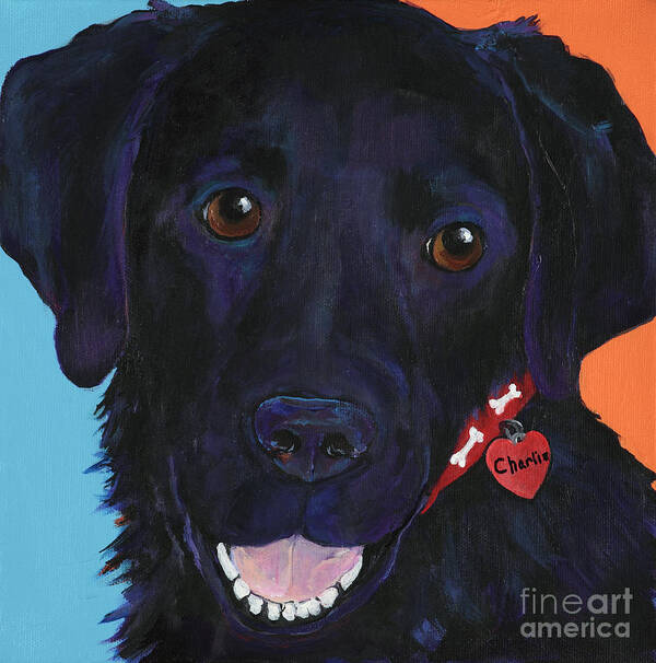 Dog Art Art Print featuring the painting Charlie by Pat Saunders-White