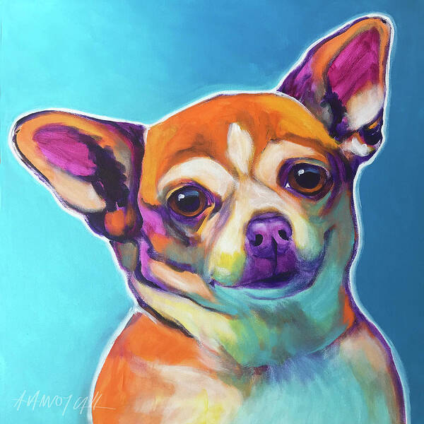 Chihuahua Art Print featuring the painting Chihuahua - Starr by Dawg Painter