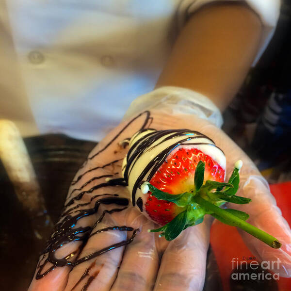 Strawberry Art Print featuring the photograph Chocolate Strawberries by Steven Digman