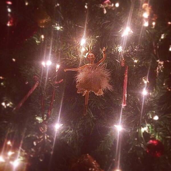 Lights Art Print featuring the photograph #christmastree #decorations #ballerina by Emma O Brien
