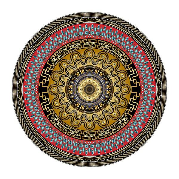 Mandala Art Print featuring the digital art Circularium No. 2644 by Alan Bennington