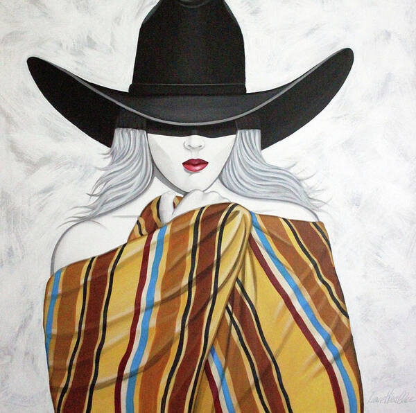 Cowgirl Art Print featuring the painting Cold Hottie by Lance Headlee