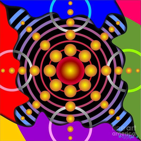 Conceptuals Art Print featuring the digital art Colorscape 1-8 by Walter Neal