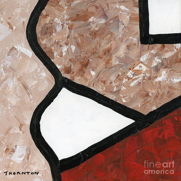 Abstract Art Print featuring the painting Compartments 4 by Diane Thornton