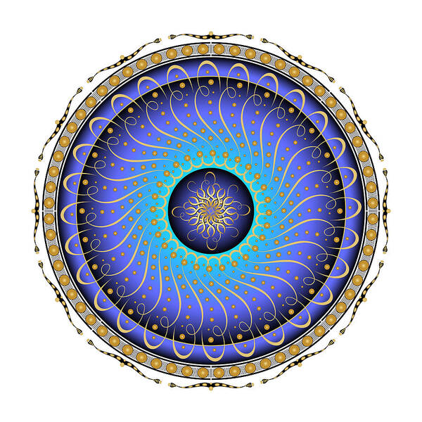 Mandala Art Print featuring the digital art Complexical No 1732 by Alan Bennington