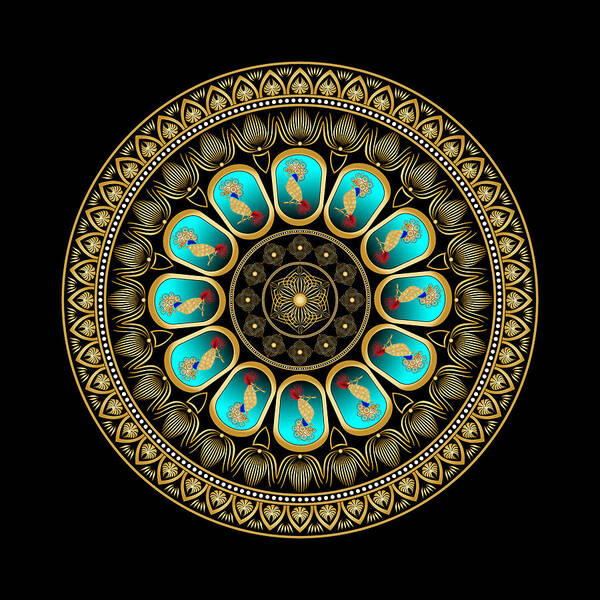 Mandala Art Print featuring the digital art Complexical No 1992 by Alan Bennington