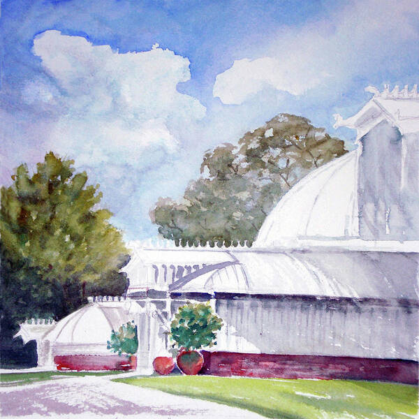Golden Gate Park Art Print featuring the mixed media Conservatory of Flowers by Karen Coggeshall