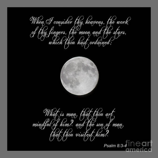 Super Moon Art Print featuring the photograph Consider The Heavens by Diane Macdonald
