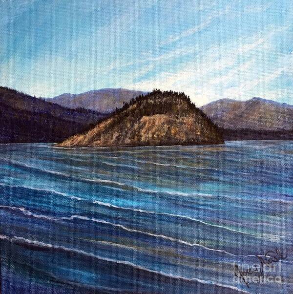 Copper Art Print featuring the painting Copper Island by Joey Nash