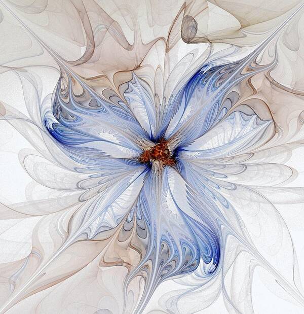 Digital Art Art Print featuring the digital art Cornflower blues by Amanda Moore