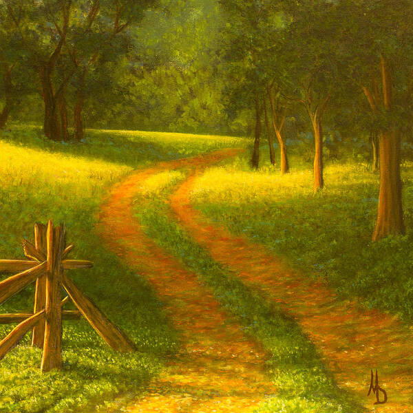 Country Lane Art Print featuring the painting Country Lane by Marc Dmytryshyn