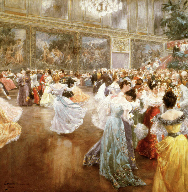 1900 Art Print featuring the painting Court Ball At The Hofburg by Granger