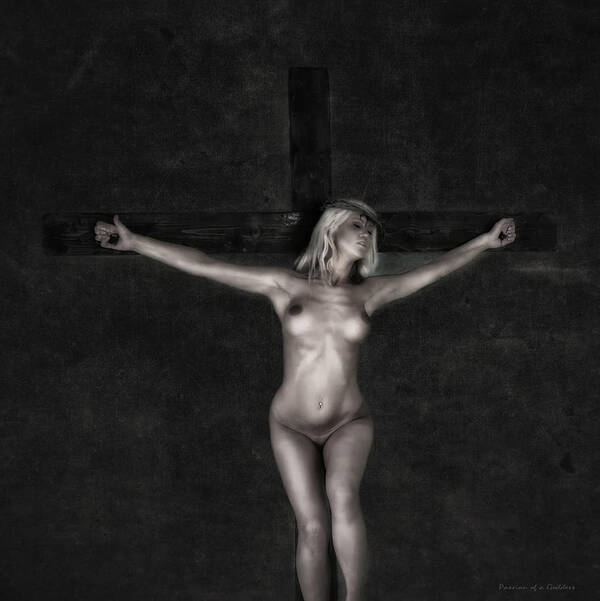Crucifixion Art Print featuring the photograph Crucifixion of the woman by Ramon Martinez