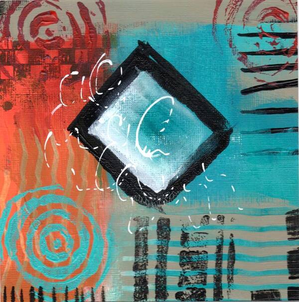 Abstractart Art Print featuring the painting Daily Abstract Week 2, #5 by Suzzanna Frank