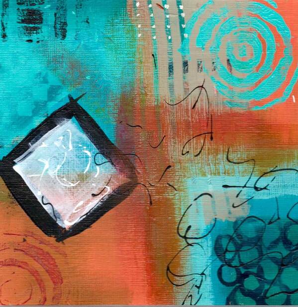 Abstractart Art Print featuring the painting Daily Abstract Week 3, #4 by Suzzanna Frank