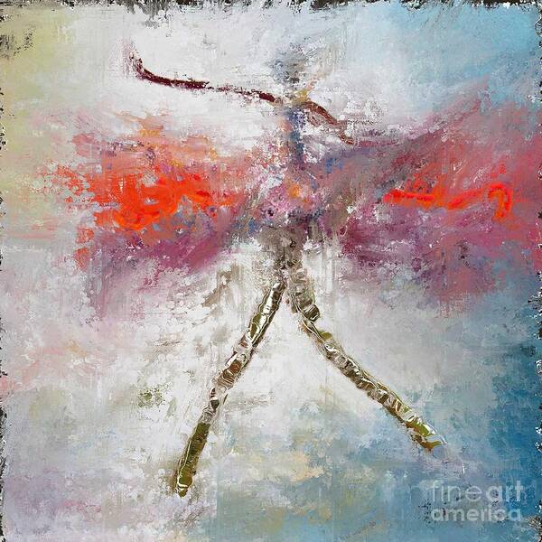 Rouge Art Print featuring the digital art Danceuse de la voie lactee by Degouges Cindy