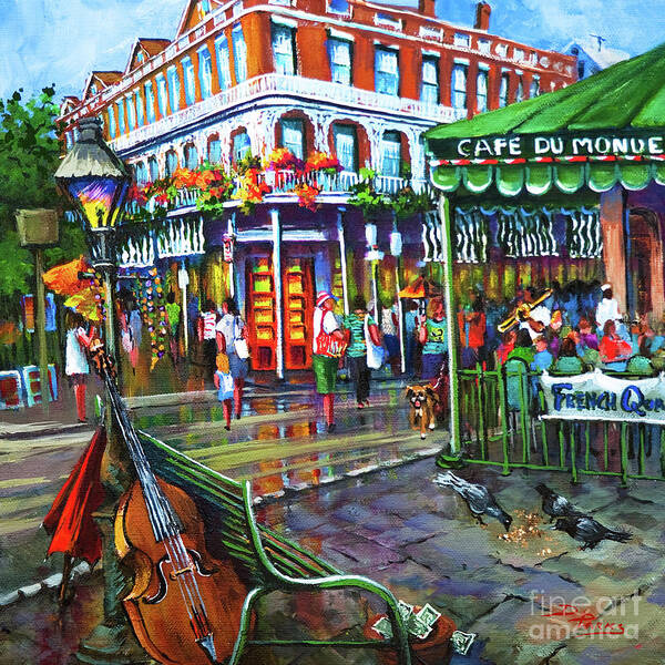 New Orleans Art Art Print featuring the painting Decatur Street by Dianne Parks
