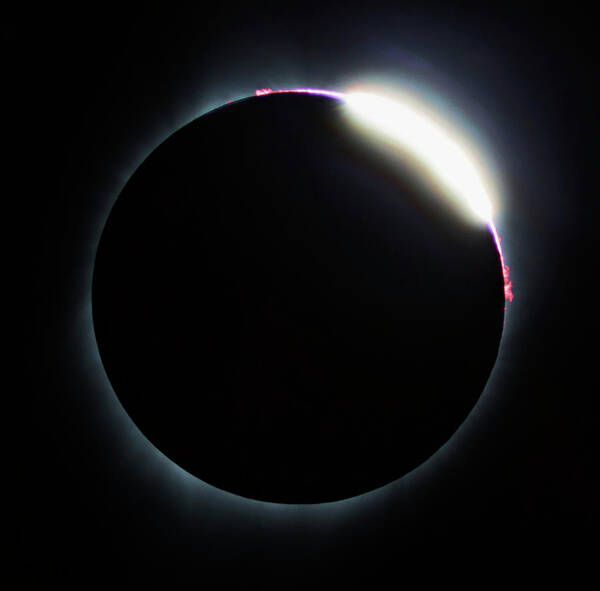 Eclipse Art Print featuring the photograph Diamond Ring - Eclipse August 21 2017 by Her Arts Desire