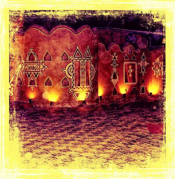 Diwali Art Print featuring the photograph Diwali Lamps and Murals Blue City India Rajasthan 2a by Sue Jacobi