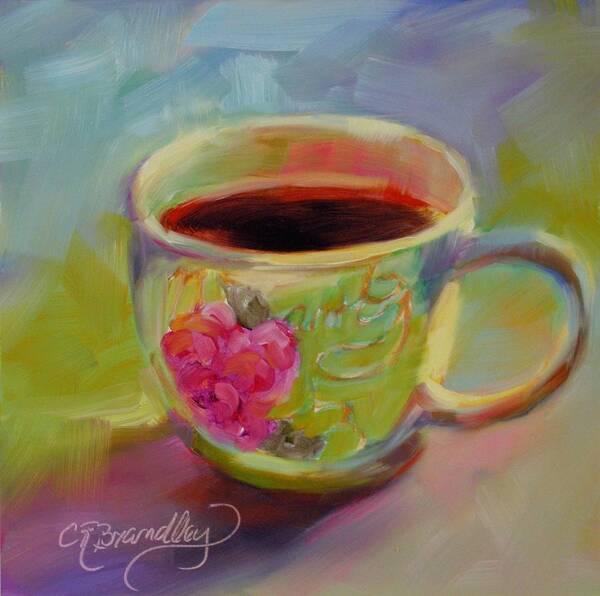Coffee Art Print featuring the painting Double Espresso, Please by Chris Brandley