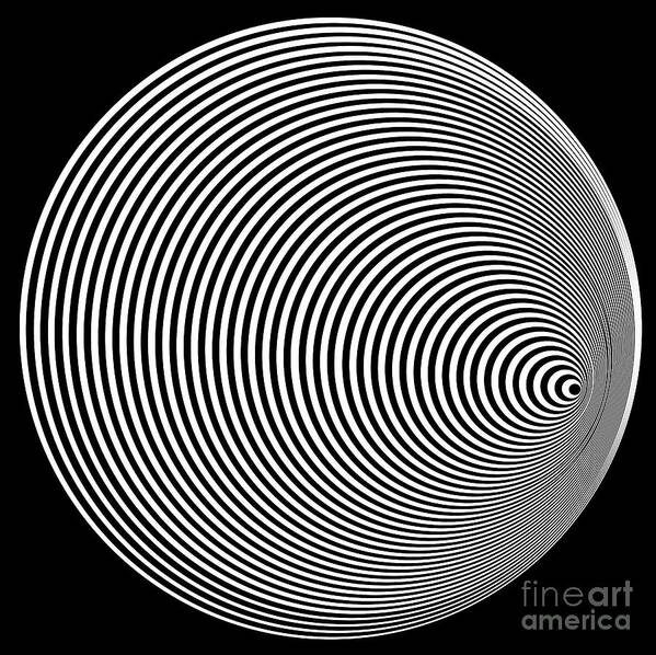 Circles Art Print featuring the digital art Down a Pipe by Bigalbaloo Stock