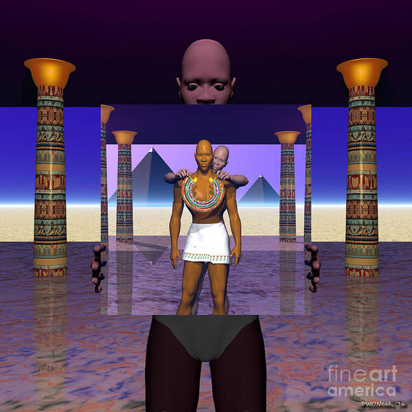 Fantasy Art Print featuring the digital art Dressing The Pharaoh by Walter Neal
