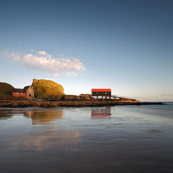 Dunaverty Bay Art Print featuring the photograph Dunaverty Rock Reflections by Grant Glendinning