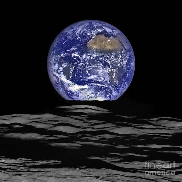 Astronomy Art Print featuring the photograph Earthrise From Lro Spacecraft by Science Source