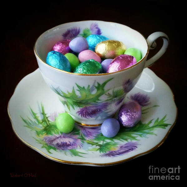 Easter Art Print featuring the photograph Easter Teacup by Robert ONeil