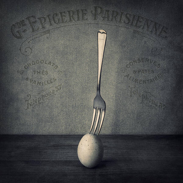 Egg Art Print featuring the photograph Egg and Fork by Ian Barber