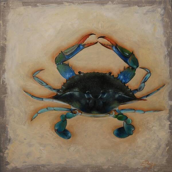 Realism Art Print featuring the painting Ellen's Crab by Emily Page