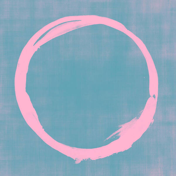 Pink Art Print featuring the painting Enso 3 by Julie Niemela