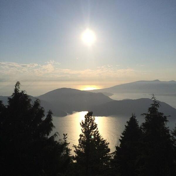 Eagles Bluff Art Print featuring the photograph Evening overlooking Howe Sound by Jenn Pearse