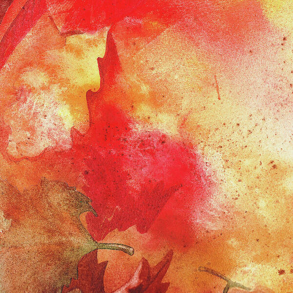 Fall Art Print featuring the painting Fall Impressions Search For Light by Irina Sztukowski
