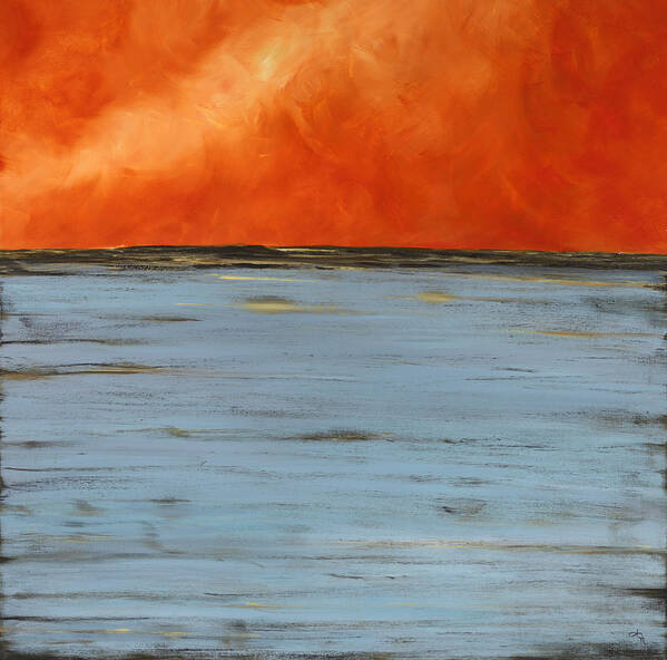 Ocean Art Print featuring the painting Firesky by Tamara Nelson