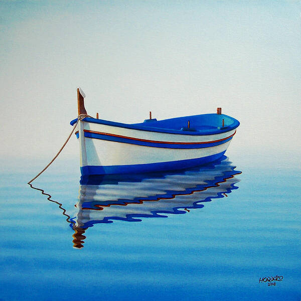 Fishing Art Print featuring the painting Fishing Boat II by Horacio Cardozo