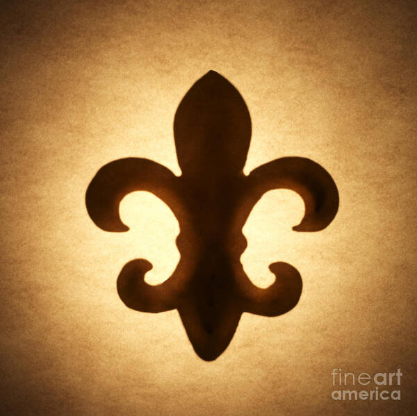 Silhouette Art Print featuring the photograph Fleur-de-lis by Tony Cordoza