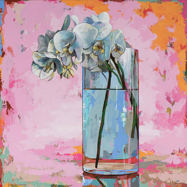 Flowers Art Print featuring the painting Flowers #17 by David Palmer
