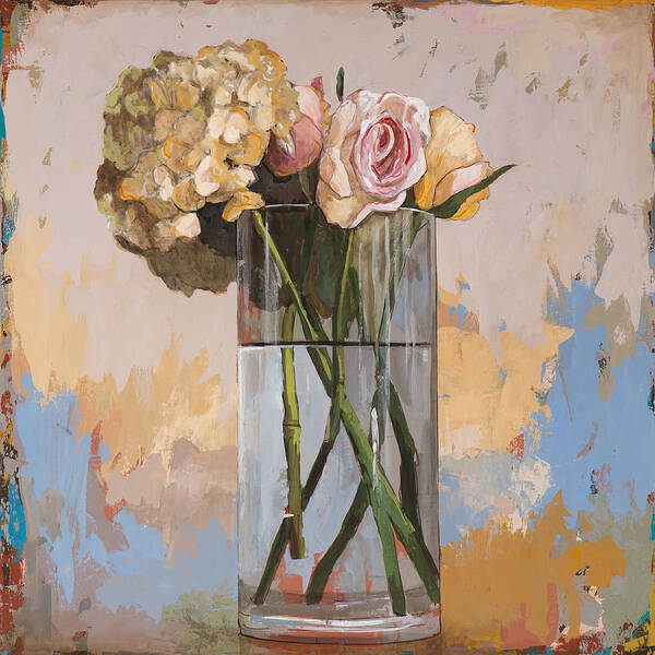 Flowers Art Print featuring the painting Flowers #2 by David Palmer