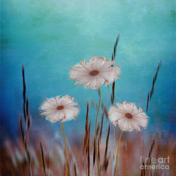 Abstract Art Print featuring the digital art Flowers for Eternity 2 by Klara Acel
