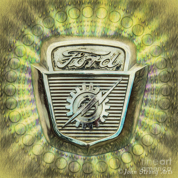 Fine Art Photography Art Print featuring the photograph Ford F-350 Badge by John Strong