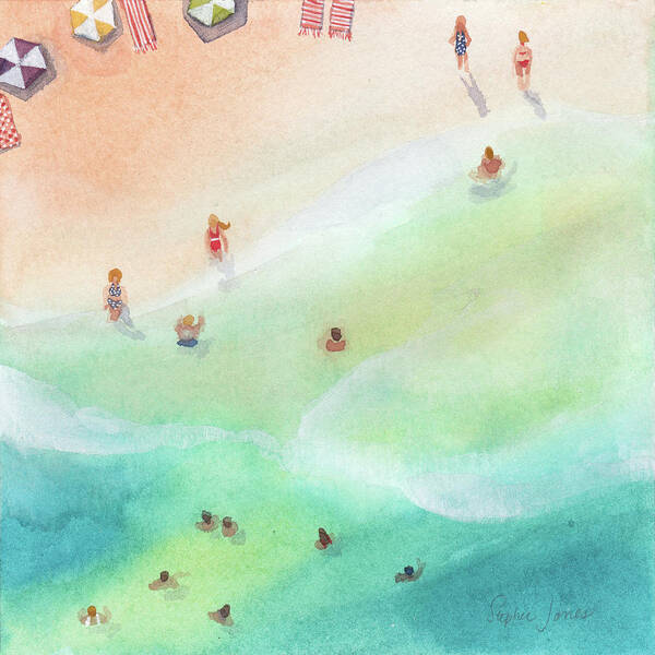 Beach Art Print featuring the painting Fountain of Youth by Stephie Jones