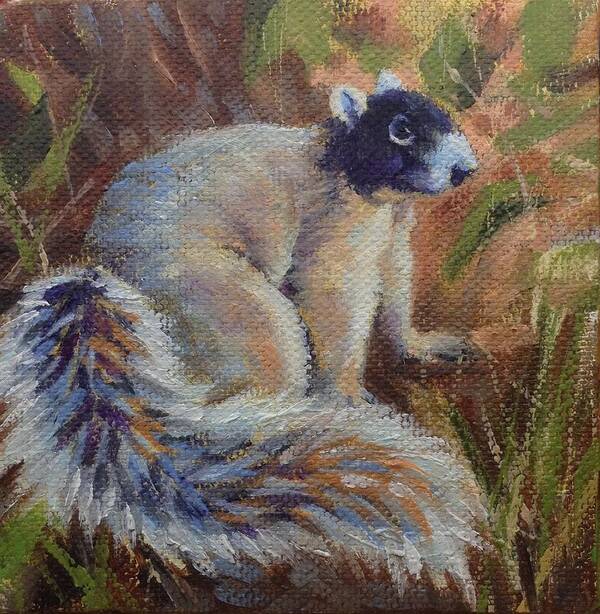Fox Art Print featuring the painting Fox Squirrel by Pam Talley