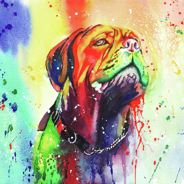 Dog Art Print featuring the painting French Mastiff by Peter Williams