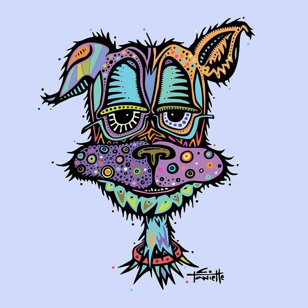 Dog Art Print featuring the digital art Furr-gus by Tanielle Childers
