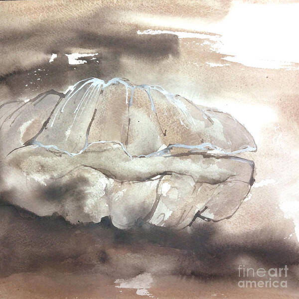Original Watercolors Art Print featuring the painting Giant Clam 1 by Chris Paschke